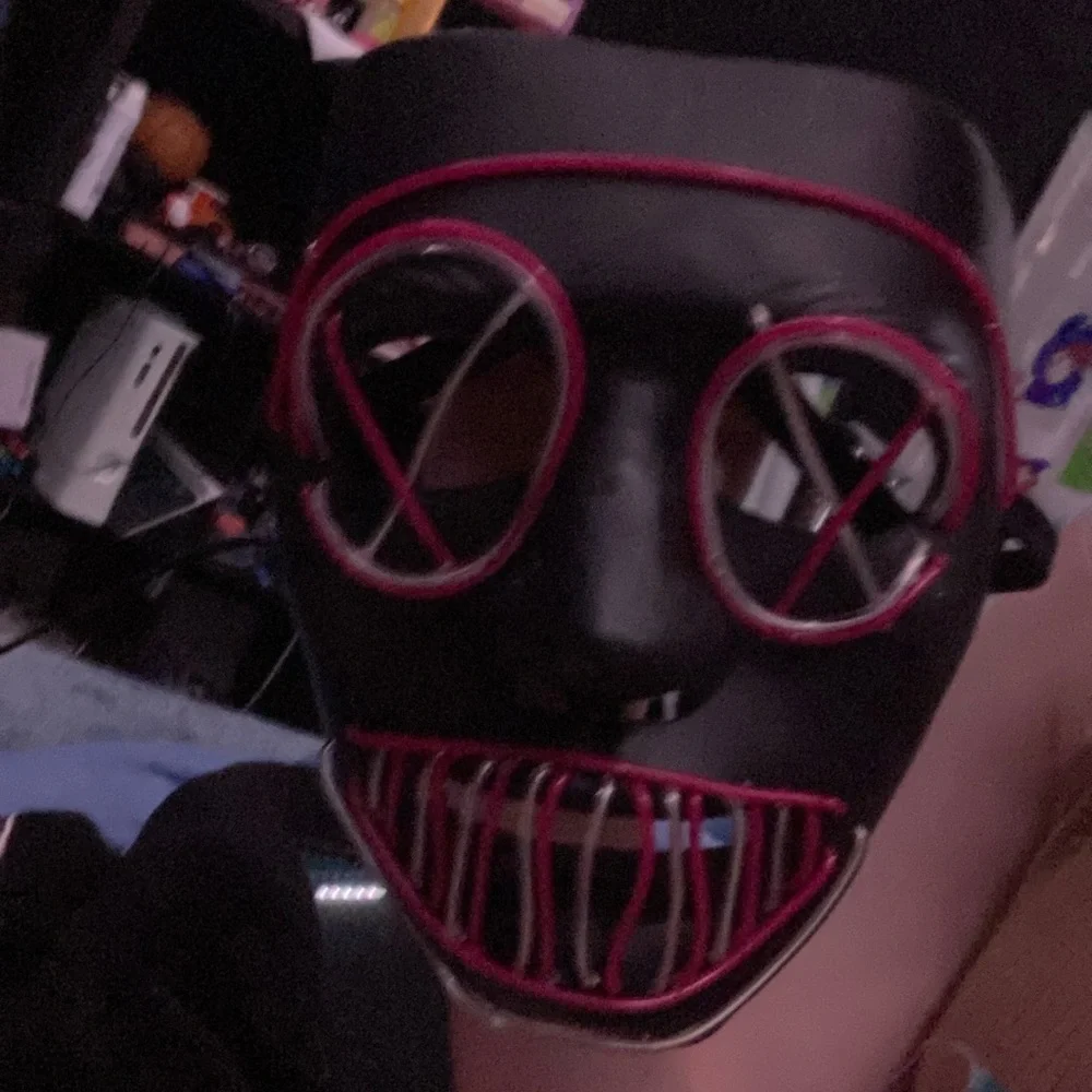 This is a light-up Halloween mask, works great ive just hardly used it.